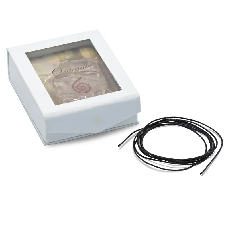 Ciondolo Orgonite e Selenite a forma di cuore