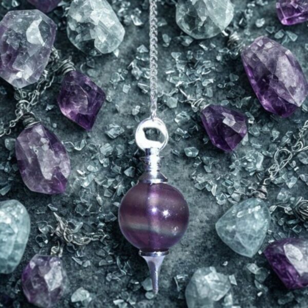 Pendolo Sferico Fluorite Viola