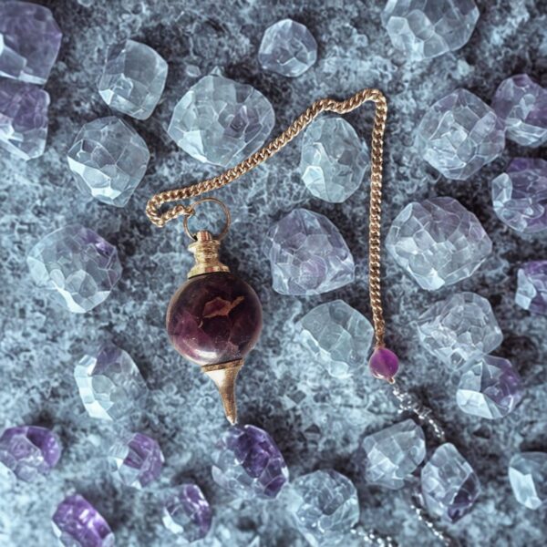 Pendolo Sferico Fluorite Viola