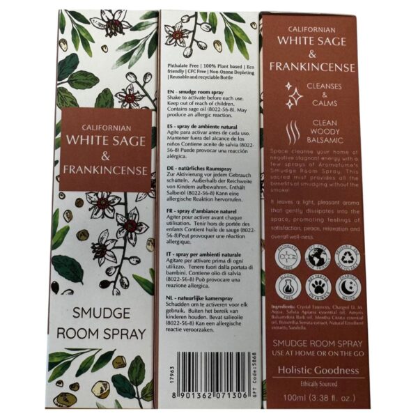 Smudge spray Salvia Bianca e Franchincenso