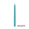 Candela conica 250 mm Celeste