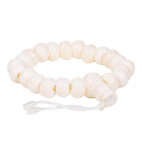 Mala in osso naturale 21 grani ±0,8 cm regolabile