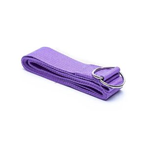 Cintura per yoga con anello a D cotone viola 183x4