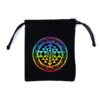 Sacchettino in cotone Sri Yantra nero