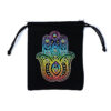 Sacchettino in cotone Khamsa nero