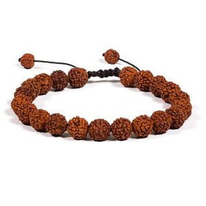 Mala da polso Rudraksha 21 grani regolabile