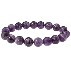 Braccialetto Ametista perle 10mm