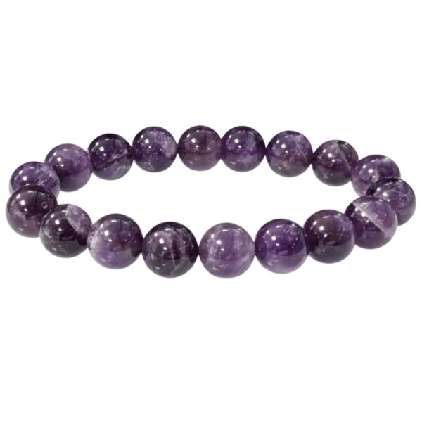 Braccialetto Ametista perle 10mm