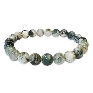 Braccialetto Agata Albero A perle 8mm