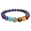 Braccialetto Lapislazzuli 7 Chakra A perle 8mm