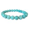Braccialetto Howlite Turchese perle naturali tinte A perle 8mm